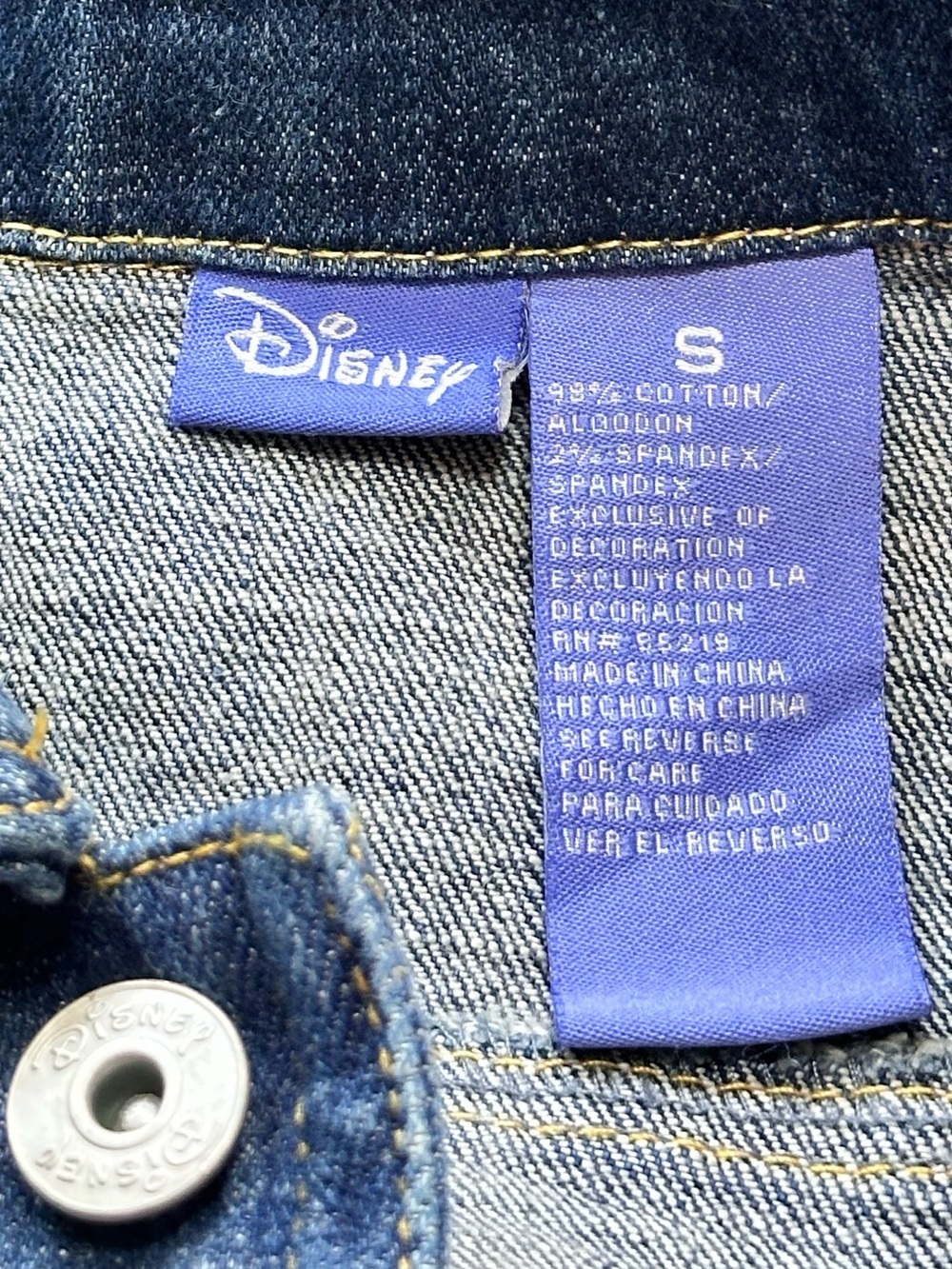 Kids vintage’s 90s Winnie the Pooh Denim Jacket Embroidered Back Patch Japanes - Picture 11 of 14
